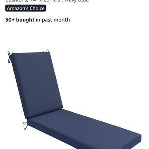 Navy Blue Outdoor Chaise Lounge Cushion -new!
